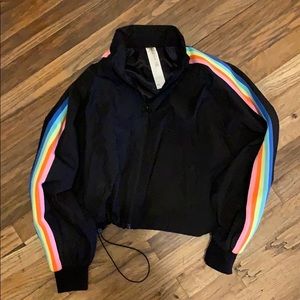 Fabletics Pride Cropped Zip-Up Jacket